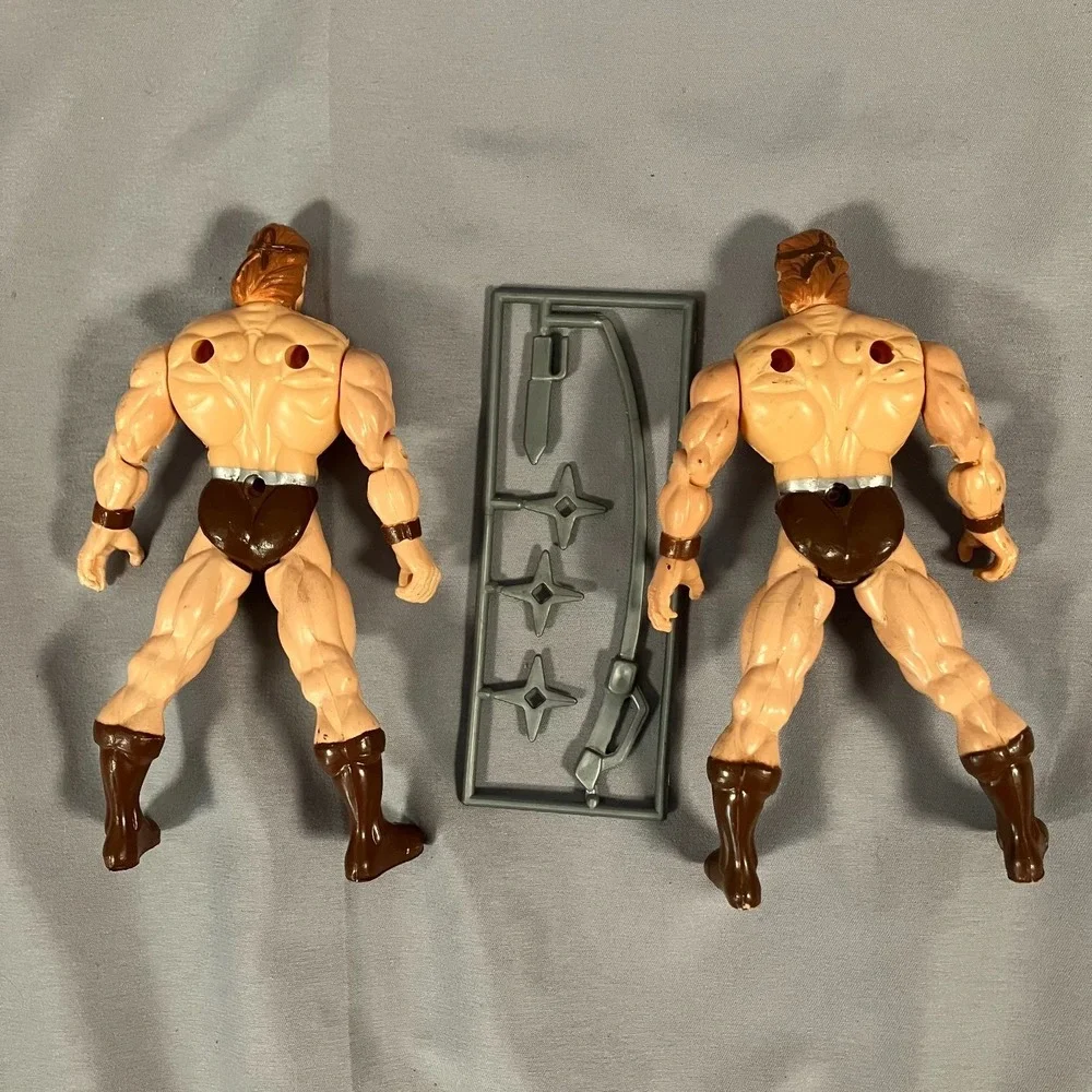 1996 S.C. Muscle Action Figures Lot of 2 with Accessories
